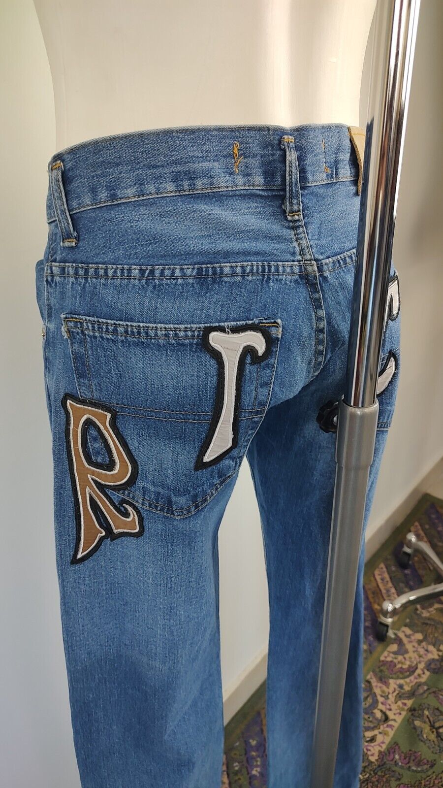 RICHMOND JEANS PANTALONE UOMO CASUAL TG 42 MAN VINTAGE PANTS DENIM