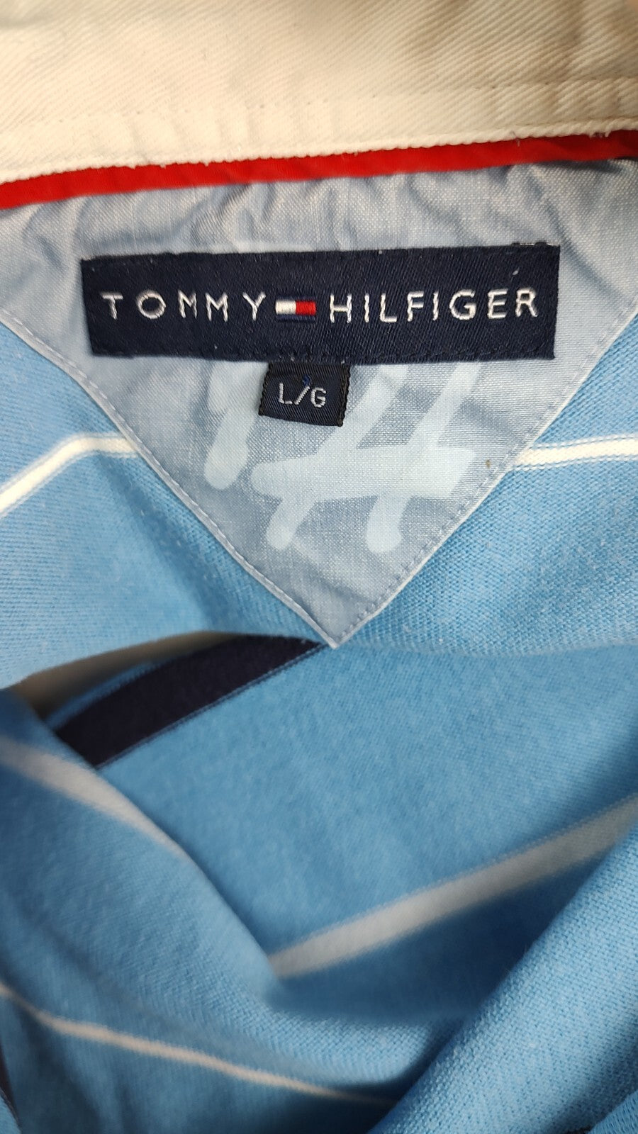 TOMMY HILFIGER MAGLIA UOMO TG L MAN POLO T-SHIRT CASUAL VINTAGE