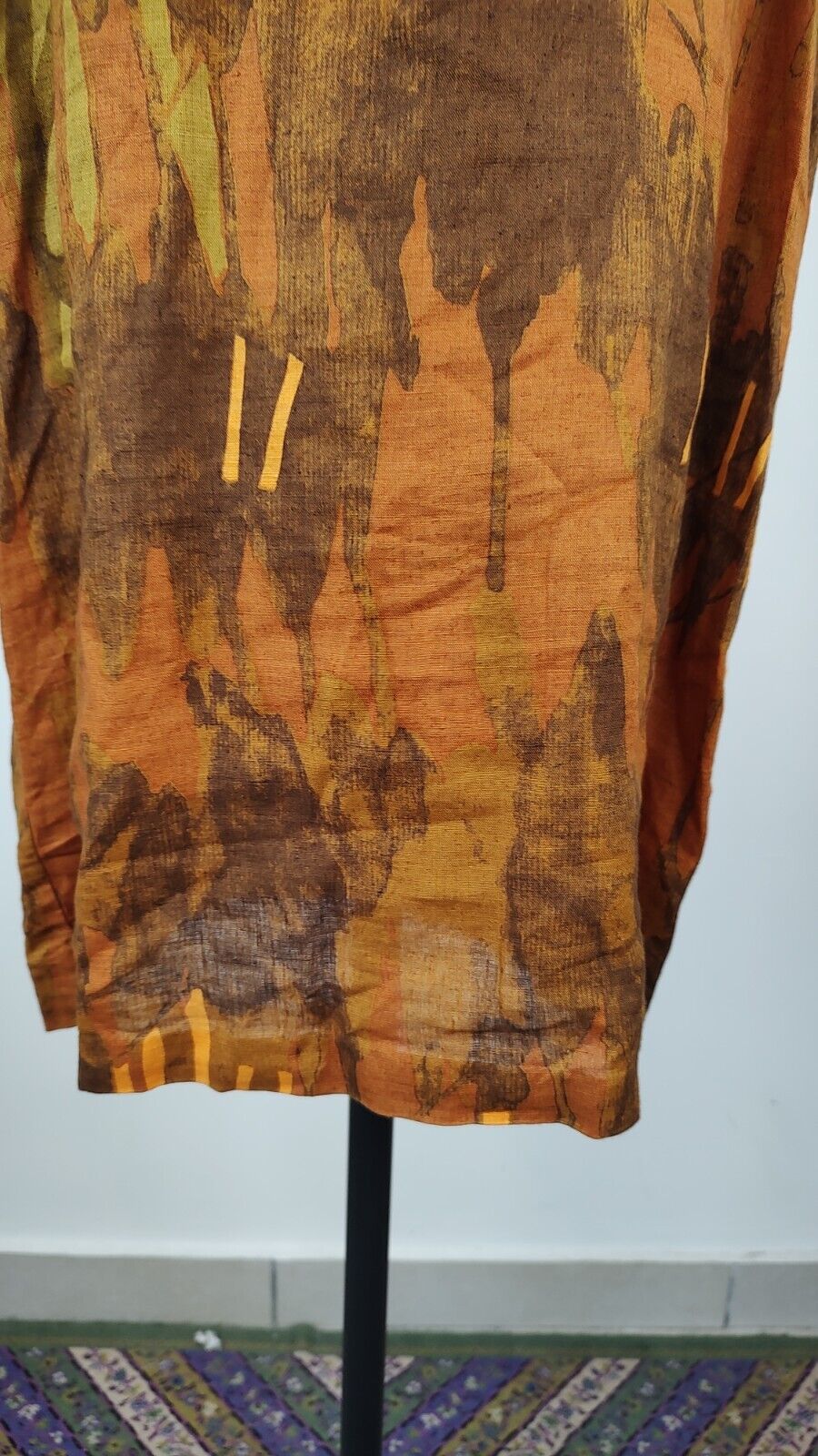 MARINA RINALDI VESTITO DONNA TG. 17 WOMAN CASUAL VINTAGE DRESS LINO