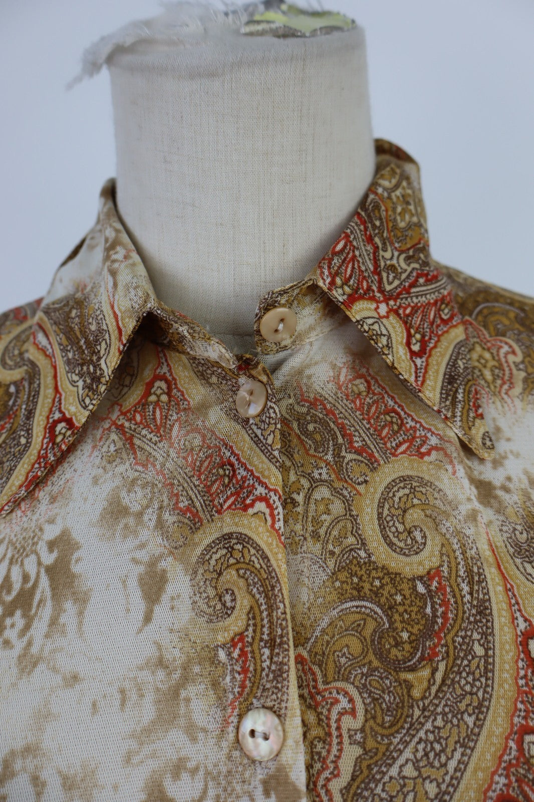 CAMICIA DONNA TG 42 WOMAN SHIRT FUNKY ESTETICO CHIC PATCHWORK VINTAGE Y2K 2000'S