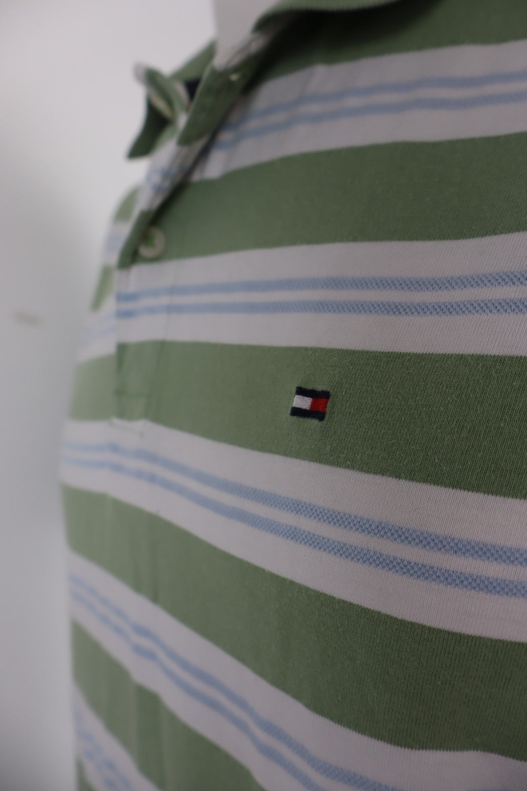 TOMMY HILFIGER POLO MAGLIA COTONE UOMO M MAN SHIRT CASUAL VINTAGE COTTON RIGHE