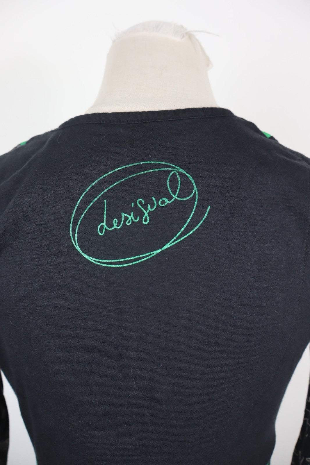 DESIGUAL VESTITO MANICA LUNGA DONNA TG. L WOMAN CASUAL VINTAGE DRESS ABITO LOGO