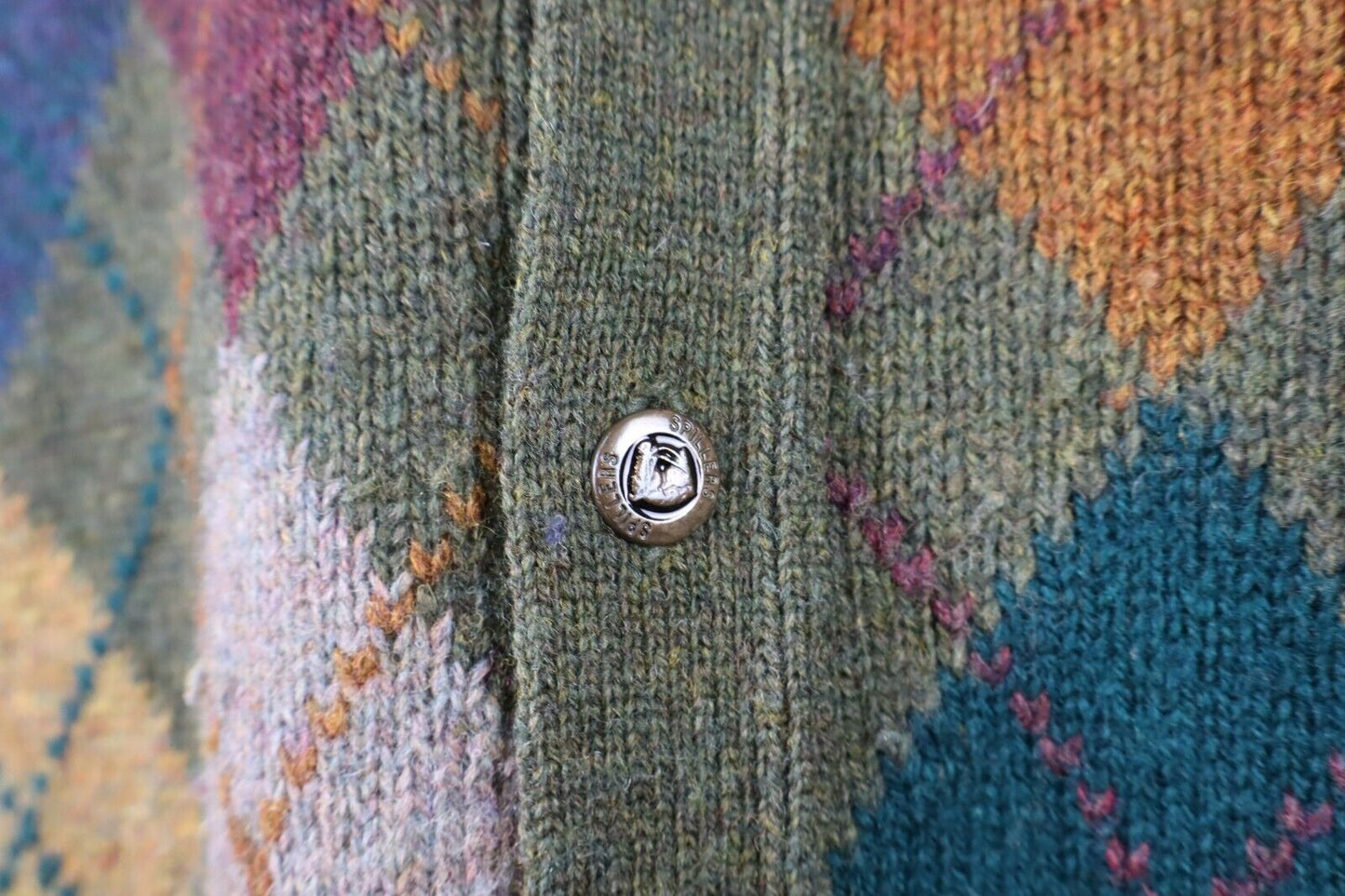 ASCOT LINE SPILLERS CARDIGAN MAGLIONE LANA VINTAGE UOMO TG L MAN SWEATER CASUAL