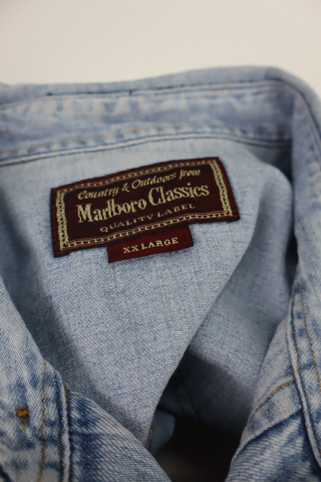 MARLBORO CLASSIC CAMICIA DONNA TG. XXL WOMAN SHIRT CASUAL VINTAGE COTONE DENIM