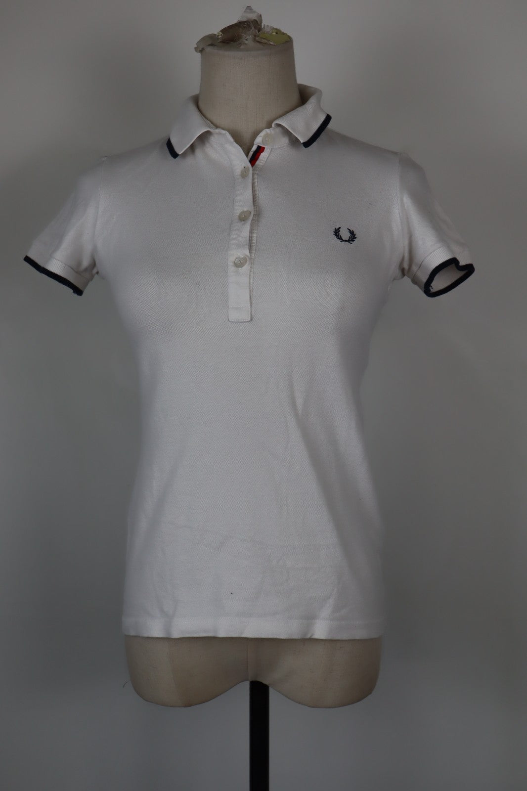 FRED PERRY POLO MAGLIA DONNA COTONE TG. S WOMAN COTTON SHIRT CASUAL VINTAGE