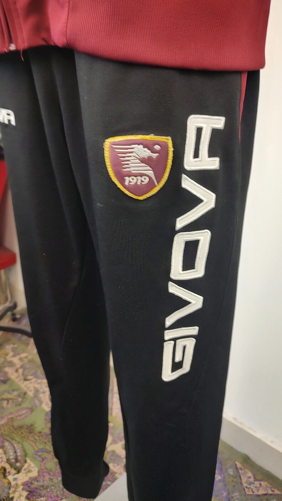 GIVOVA SALERNITANA TUTA COMPLETA CALCIO UOMO Tg L TRACKSUIT SPORT VINTAGE