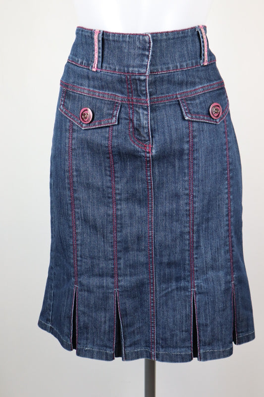 ROCCOBAROCCO JEANS GONNA DENIM DONNA WOMAN SKIRT Tg. 44 CASUAL VINTAGE COTONE