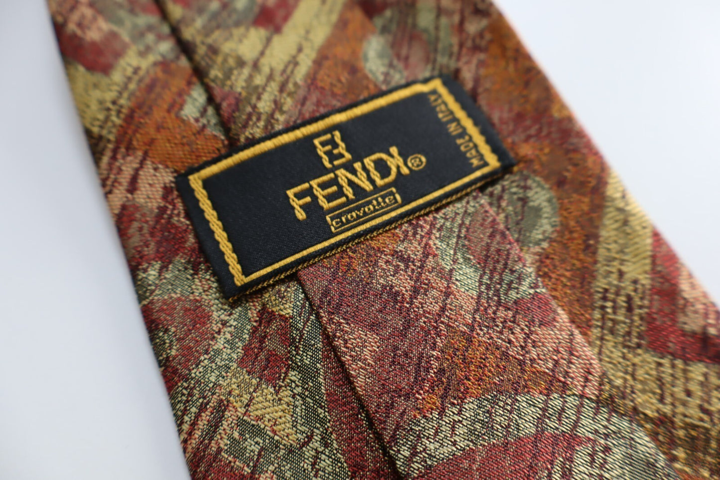 FENDI ROMA 100% SILK TIE SETA CRAVATTA NECKTIE MADE IN ITALY CLASSIC