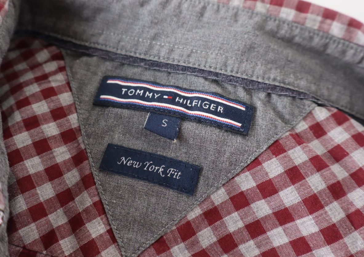 TOMMY HILFIGER CAMICIA UOMO COTONE TG. S MAN CASUAL VINTAGE SHIRT COTTON LOGO