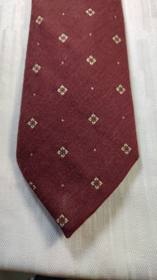 FUSARO LANA SETA SILK WOOL TIE CRAVATTA NECKTIE MADE IN ITALY CLASSIC