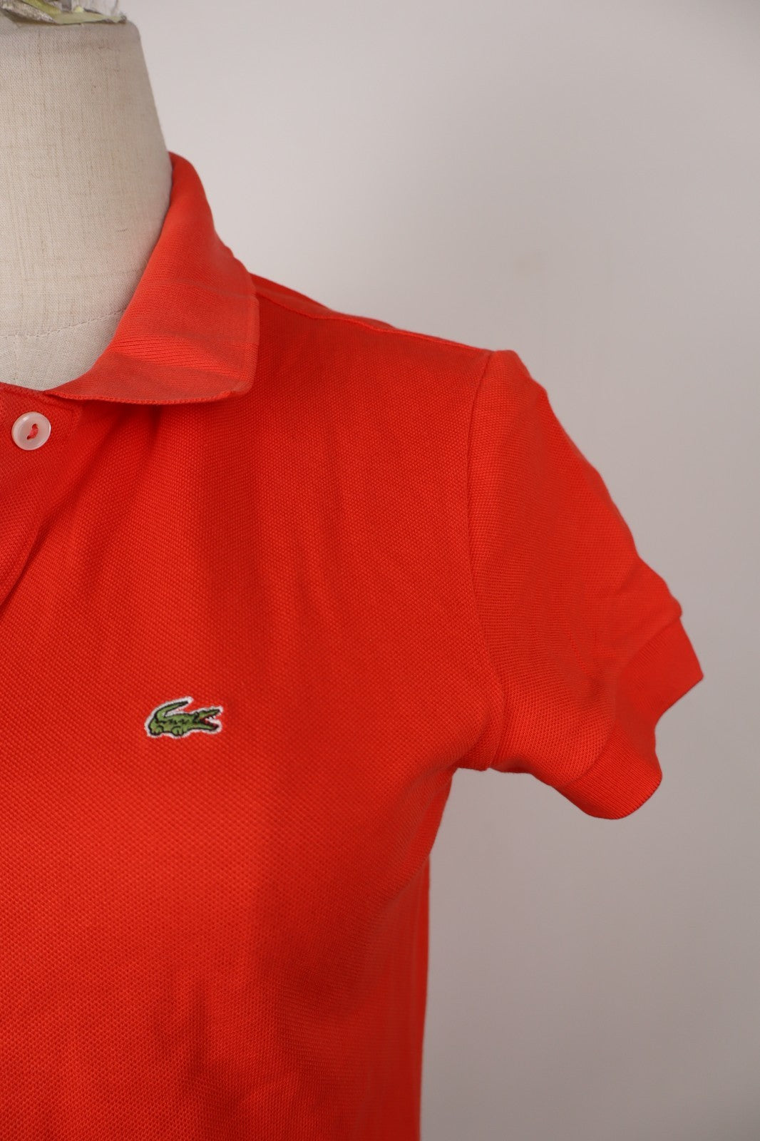 LACOSTE POLO MAGLIA DONNA COTONE TG. 40 WOMAN SHIRT CASUAL VINTAGE COTTON LOGO