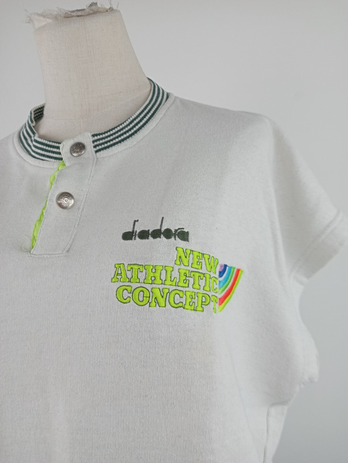 DIADORA ATHLETIC MAGLIA DONNA TG M WOMAN CASUAL VINTAGE T-SHIRT SPORT MADE ITALY