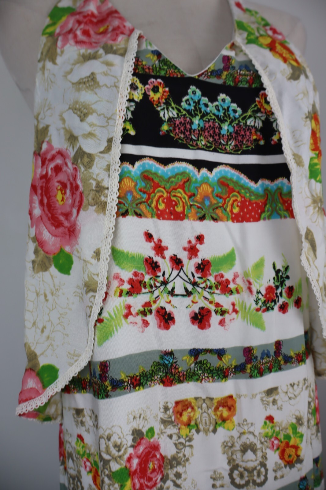 DESIGUAL VESTITO ABITO DONNA TG. 40 WOMAN CASUAL VINTAGE DRESS