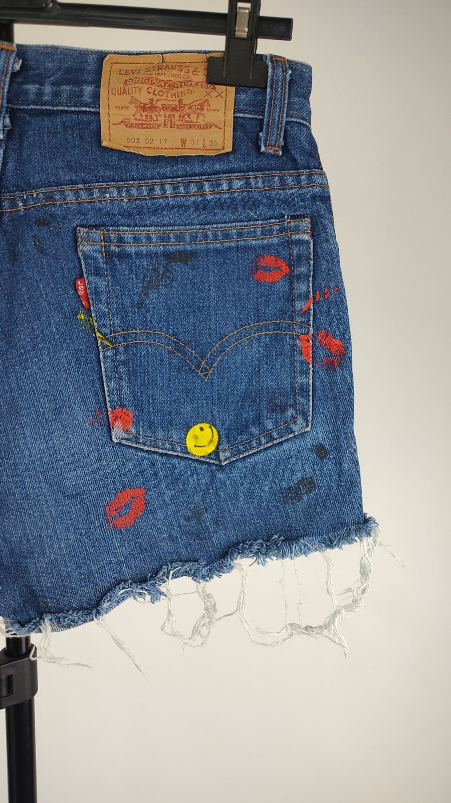 LEVI'S 603 PANTALONCINO DENIM JEANS DONNA TG 31 WOMAN VINTAGE SHORTS