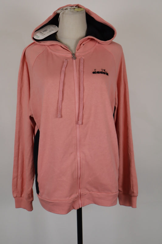 DIADORA GIACCA SPORTIVA FELPA DONNA Tg. M WOMAN SPORT JACKET SWEATSHIRT CON TAG