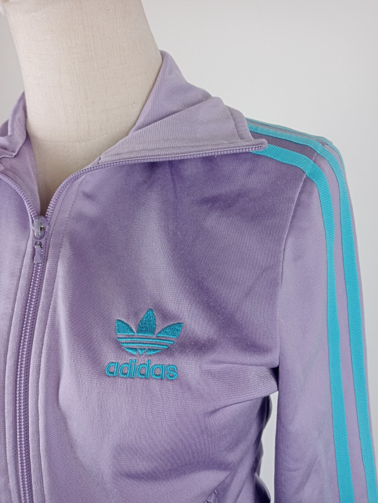 ADIDAS FELPA CON ZIP JACKET DONNA Tg 32 WOMAN CASUAL VINTAGE SPORT SWEATSHIRT