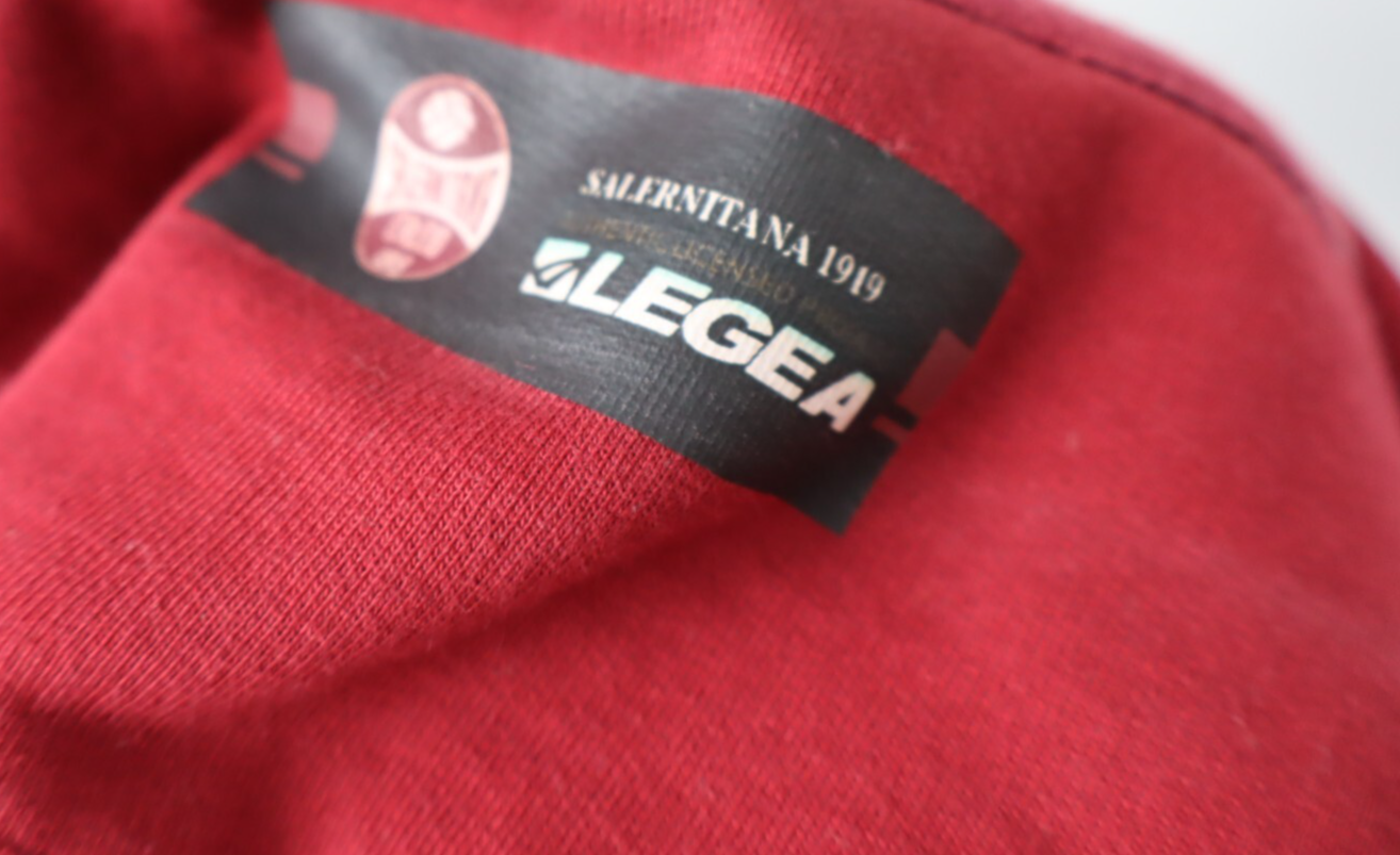 LEGEA SALERNITANA FELPA CON ZIP GIACCA SPORT CALCIO  UOMO Tg 2XS  MAN JACKET