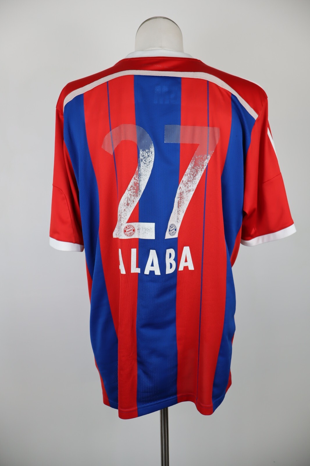 ADIDAS BAYERN ALABA N 27 MAGLIA CALCIO UOMO Tg XL SOCCER JERSEY TRIKOT 14/15