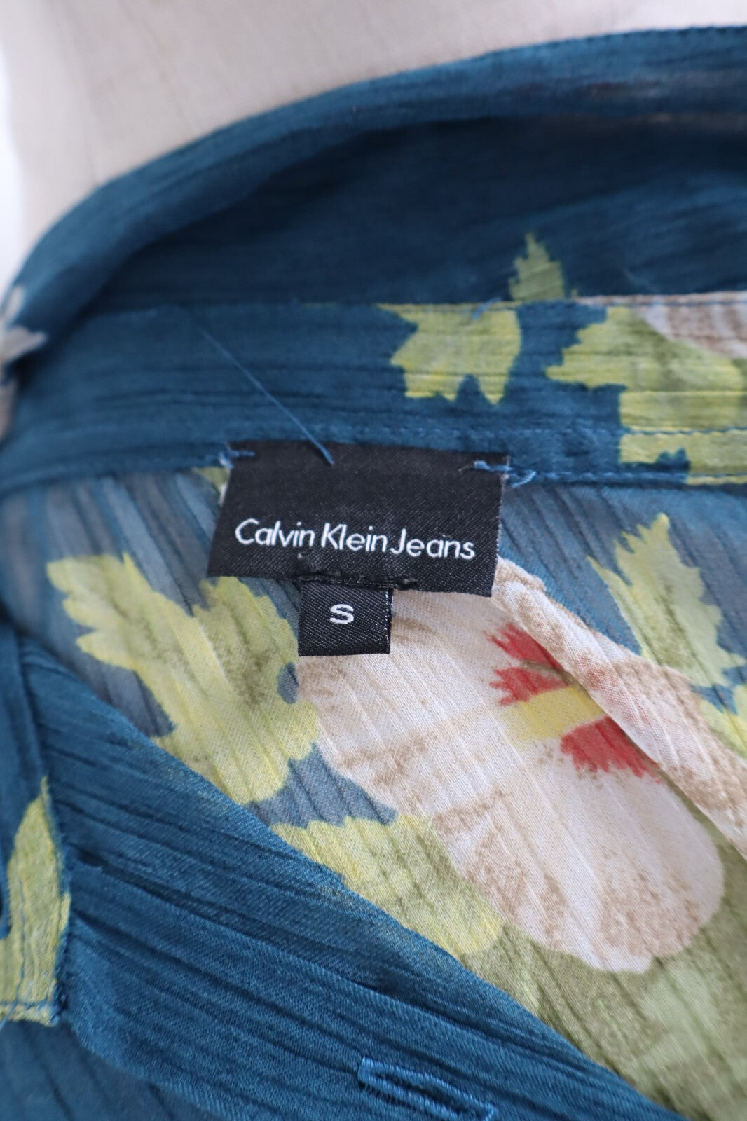 CALVIN KLEIN CK JEANS CAMICIA DONNA TG. S WOMAN CASUAL VINTAGE SHIRT
