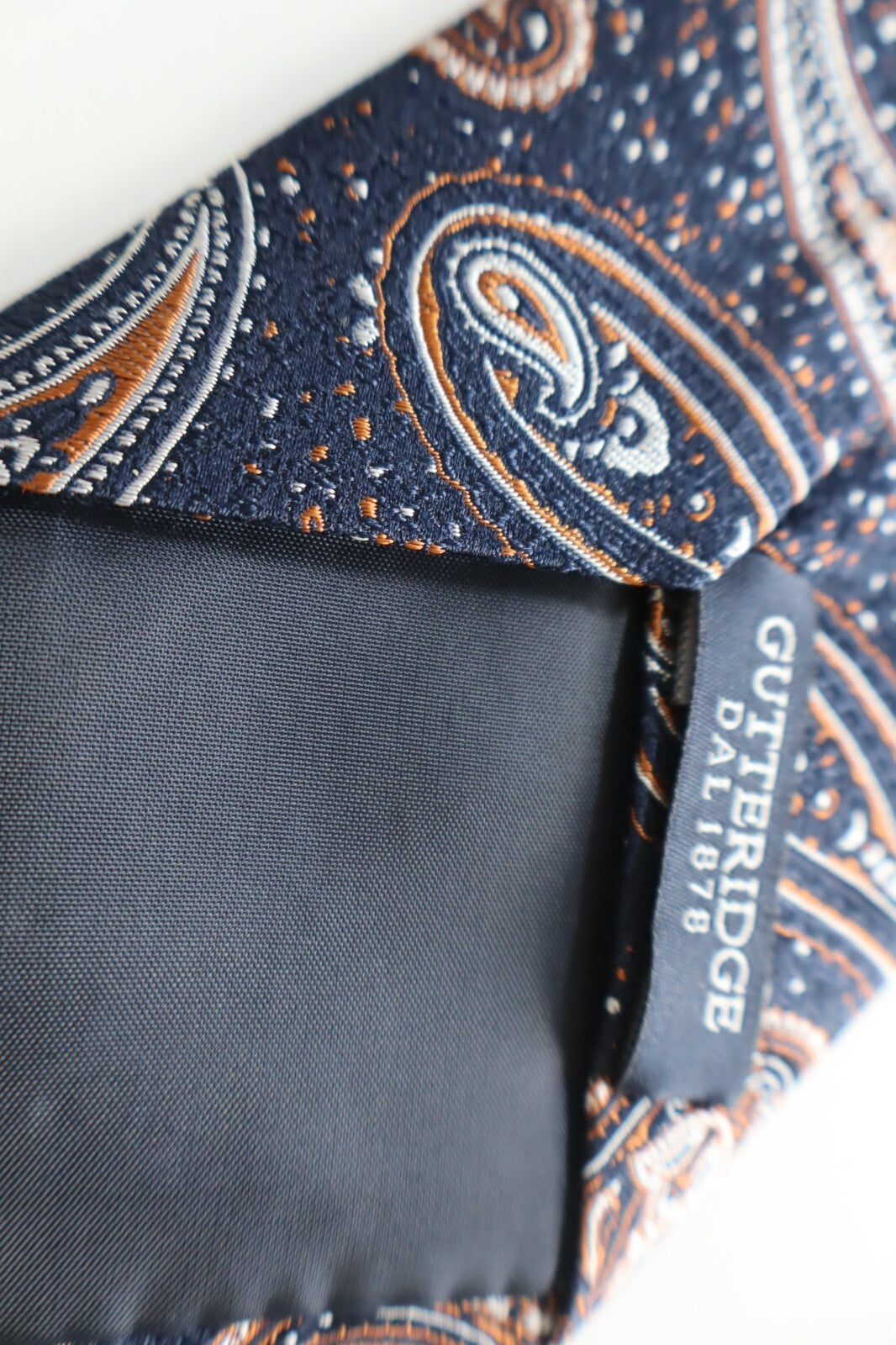 GUTTERIDGE 100% SILK TIE SETA CRAVATTA NECKTIE MADE IN ITALY CLASSIC