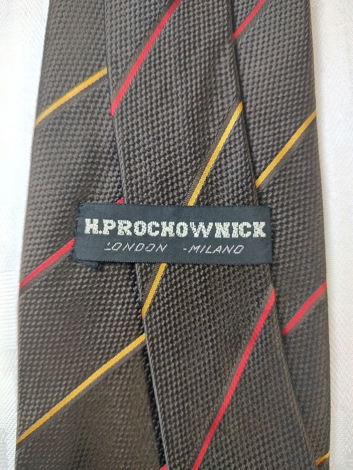 PROCHOWNICK 100% SILK TIE SETA CRAVATTA NECKTIE MADE IN ITALIA CLASSIC