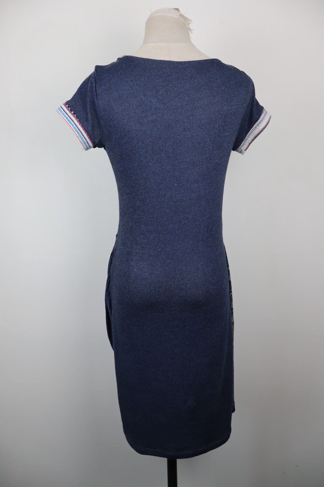 DESIGUAL VESTITO ABITO DONNA TG. S WOMAN CASUAL VINTAGE DRESS POLIESTERE BLU