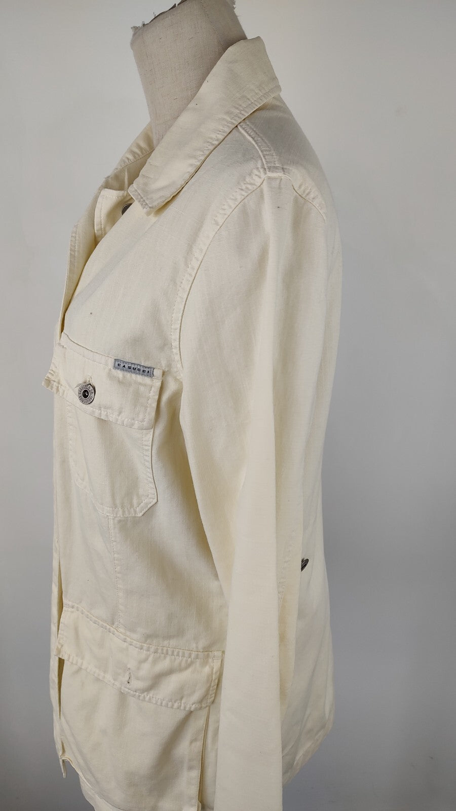 CASUCCI GIACCA DONNA Tg M WOMAN CASUAL VINTAGE JACKET COTONE LINO