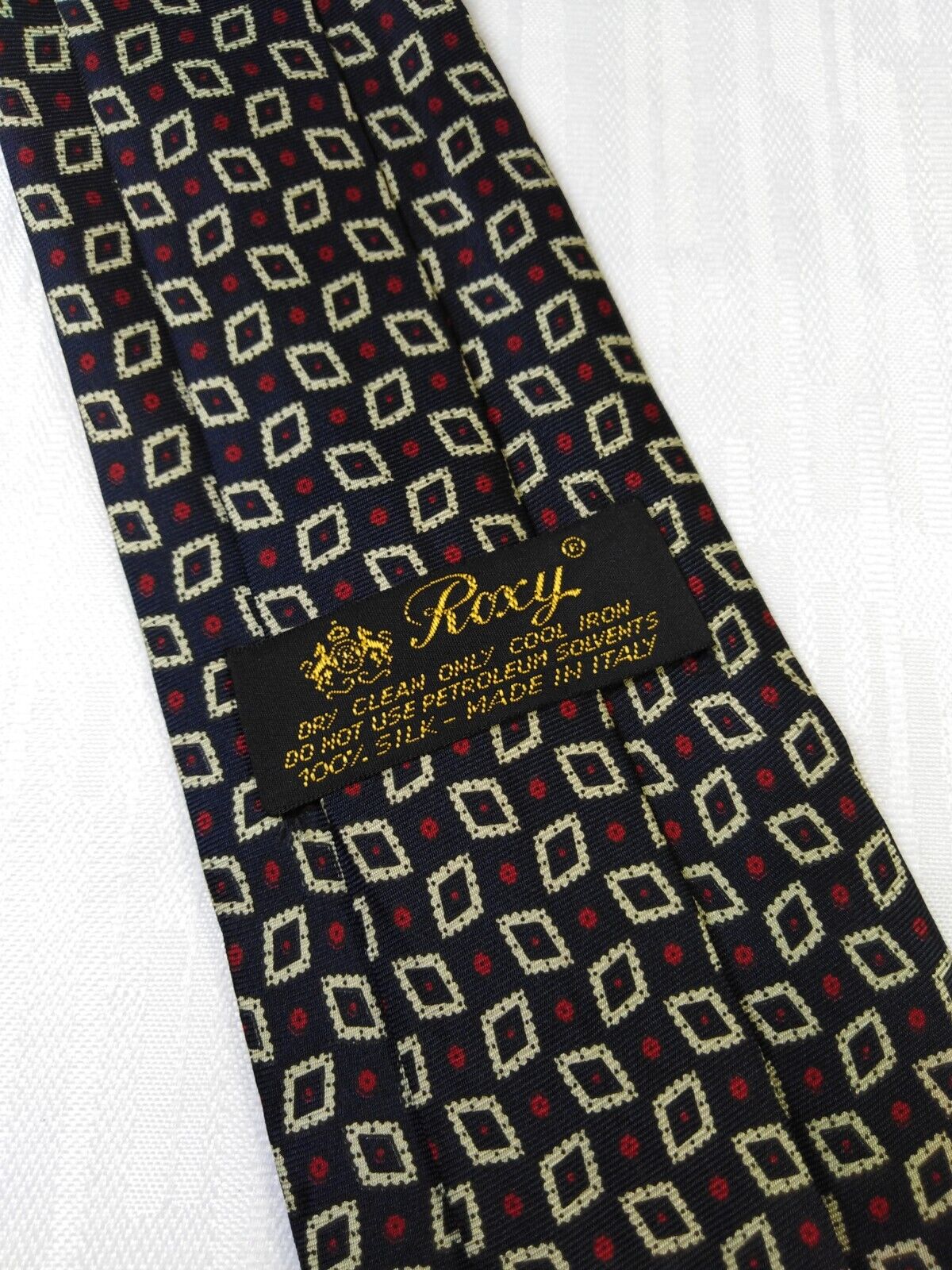 ROXY ROMA 100% SILK TIE SETA CRAVATTA NECKTIE MADE IN ITALY