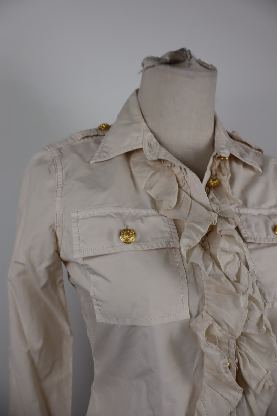 RALPH LAUREN CAMICIA DONNA TG. S WOMAN SHIRT CASUAL VINTAGE COTONE COTTON LOGO
