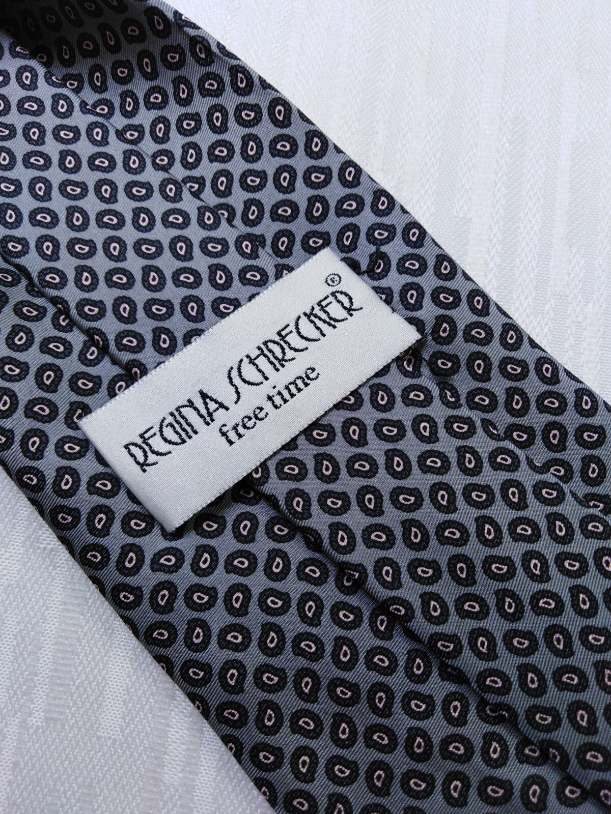 REGINA SCHRECKER 100% SILK TIE SETA CRAVATTA NECKTIE MADE IN ITALY CLASSIC
