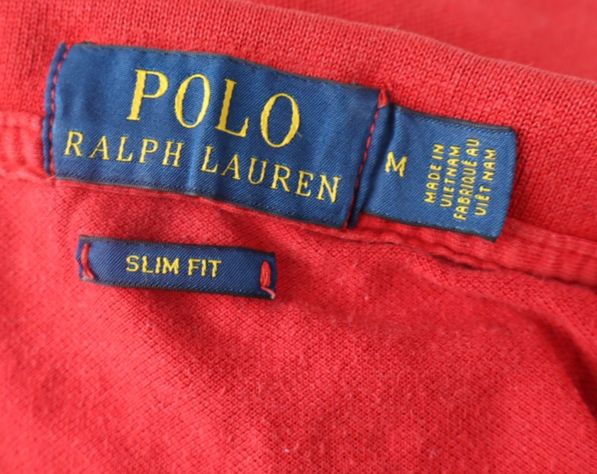 RALPH LAUREN POLO MAGLIA UOMO COTONE TG M SLIM MAN SHIRT CASUAL VINTAGE MOTO