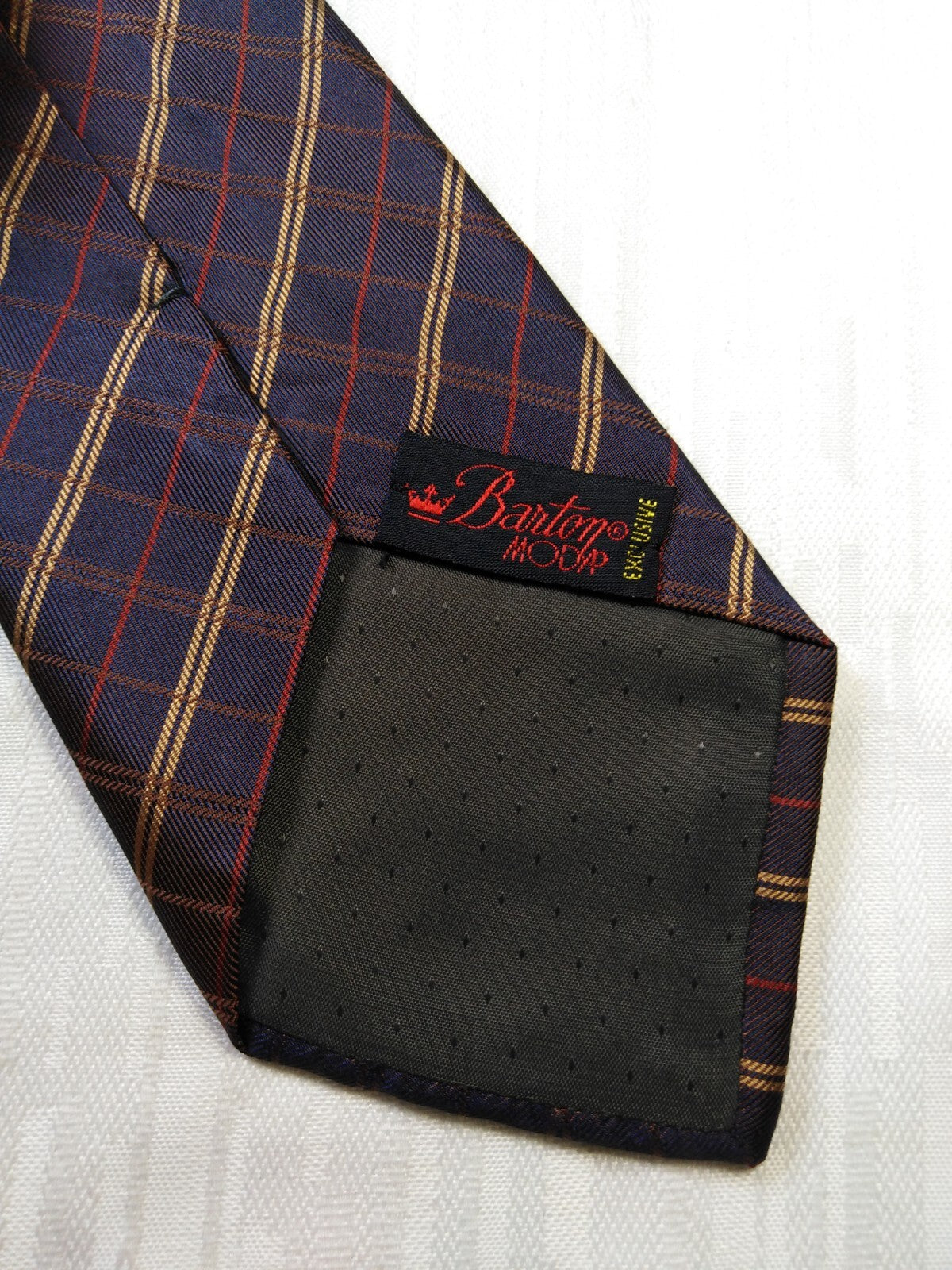 BARTON MODA 100% SETA SILK TIE CRAVATTA NECKTIE MADE IN ITALY VINTAGE CLASSIC