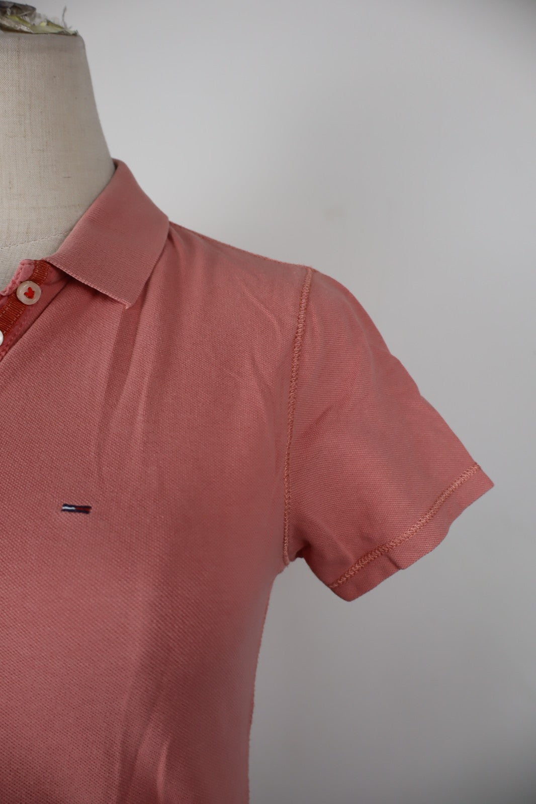 TOMMY HILFIGER DENIM POLO MAGLIA DONNA COTONE XS WOMAN SHIRT CASUAL VINTAGE