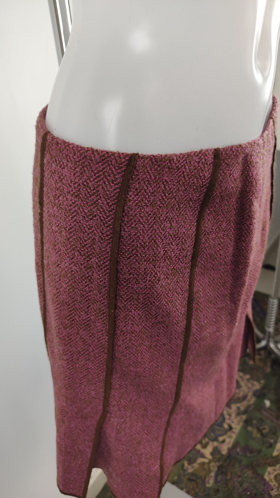 LUISA SPAGNOLI GONNA DONNA LANA WOMAN WOOL SKIRT Tg. 42 CASUAL VINTAGE