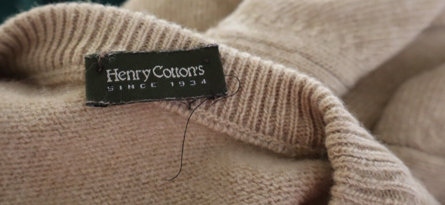 HENRY COTTON'S MAGLIONE VINTAGE UOMO Tg. L MAN SWEATER CASUAL LANA WOOL