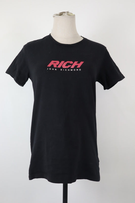 JOHN RICHMOND MAGLIA DONNA TG. L WOMAN CASUAL VINTAGE T-SHIRT COTONE