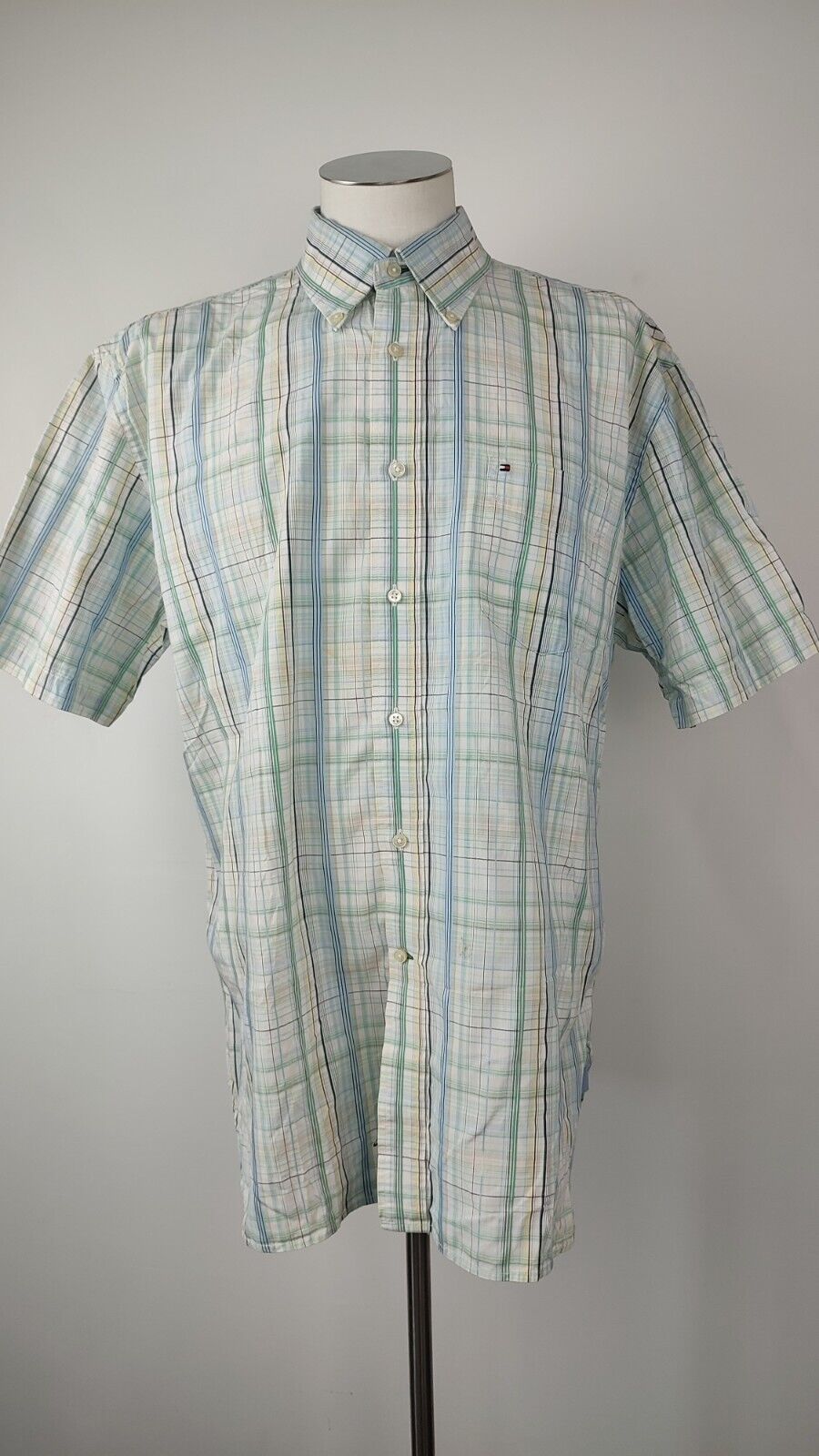 TOMMY HILFIGER CAMICIA UOMO COTONE TG. XL MAN CASUAL VINTAGE SHIRT