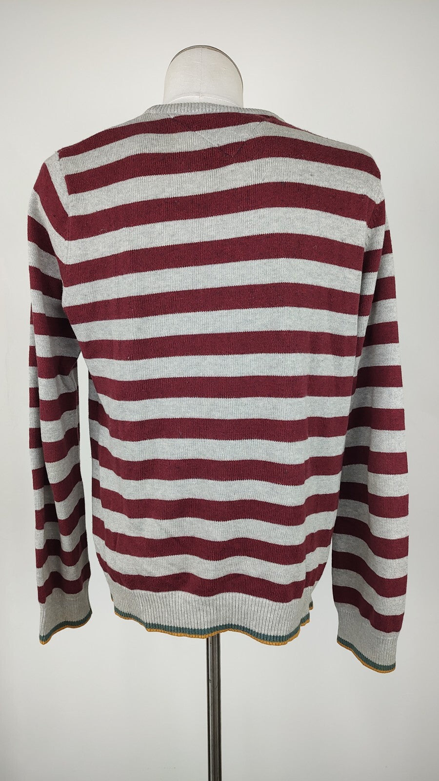 TOMMY HILFIGER  MAGLIONE COTONE VINTAGE UOMO Tg. L MAN SWEATER CASUAL