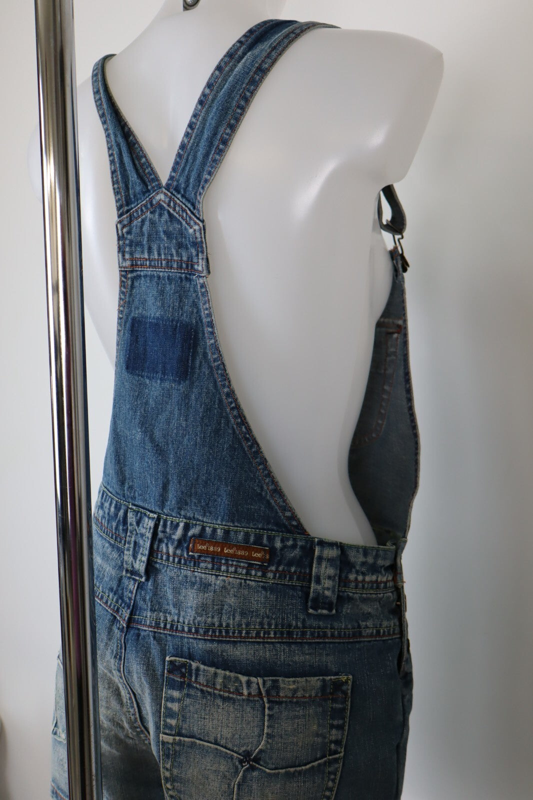 LEE COMPLETO DONNA PANTALONE Tg. S SALOPETTE ONE PIECE VINTAGE CASUAL DENIM