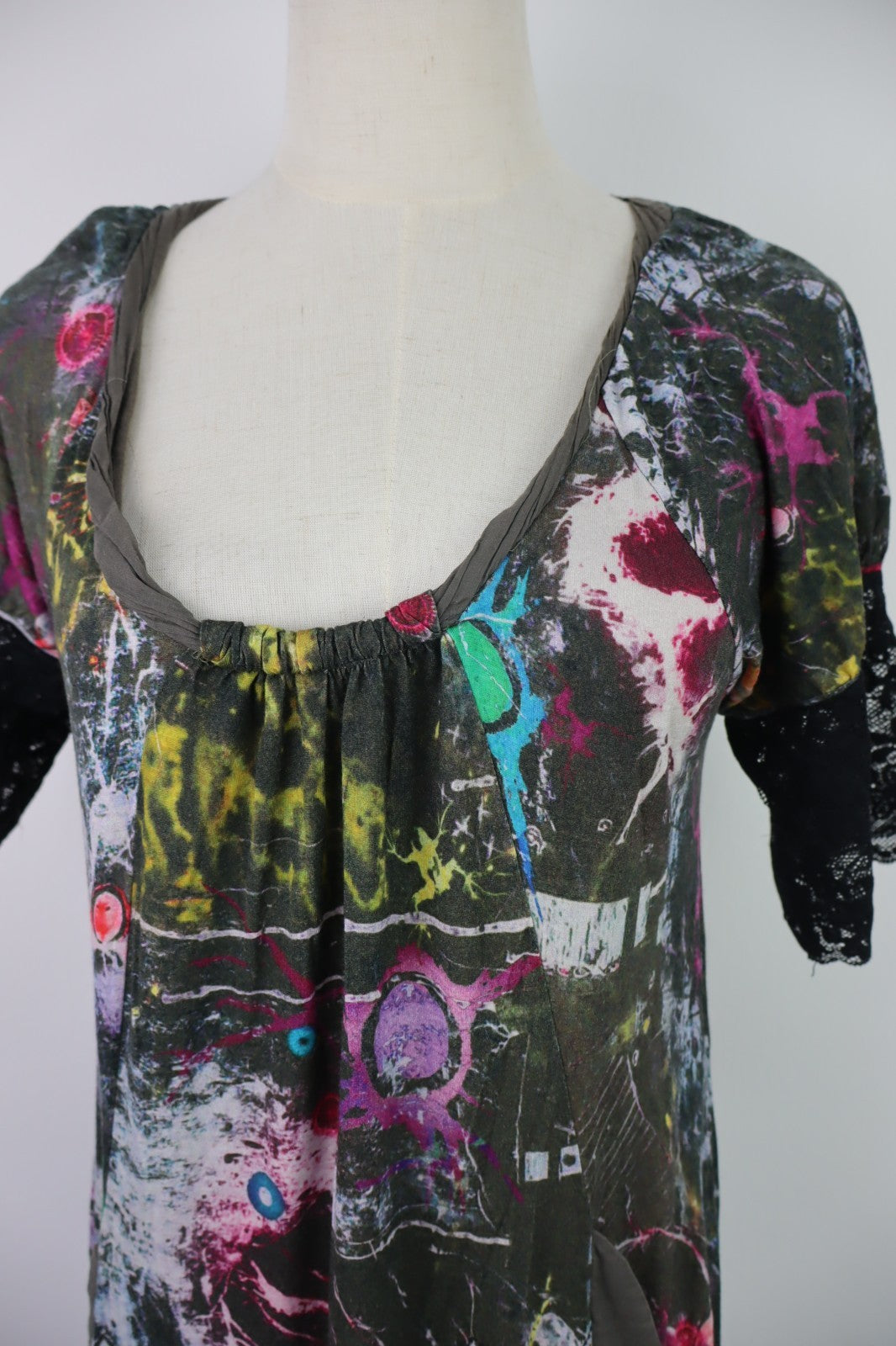 DESIGUAL VESTITO ABITO DONNA TG. XL WOMAN CASUAL VINTAGE DRESS COTONE
