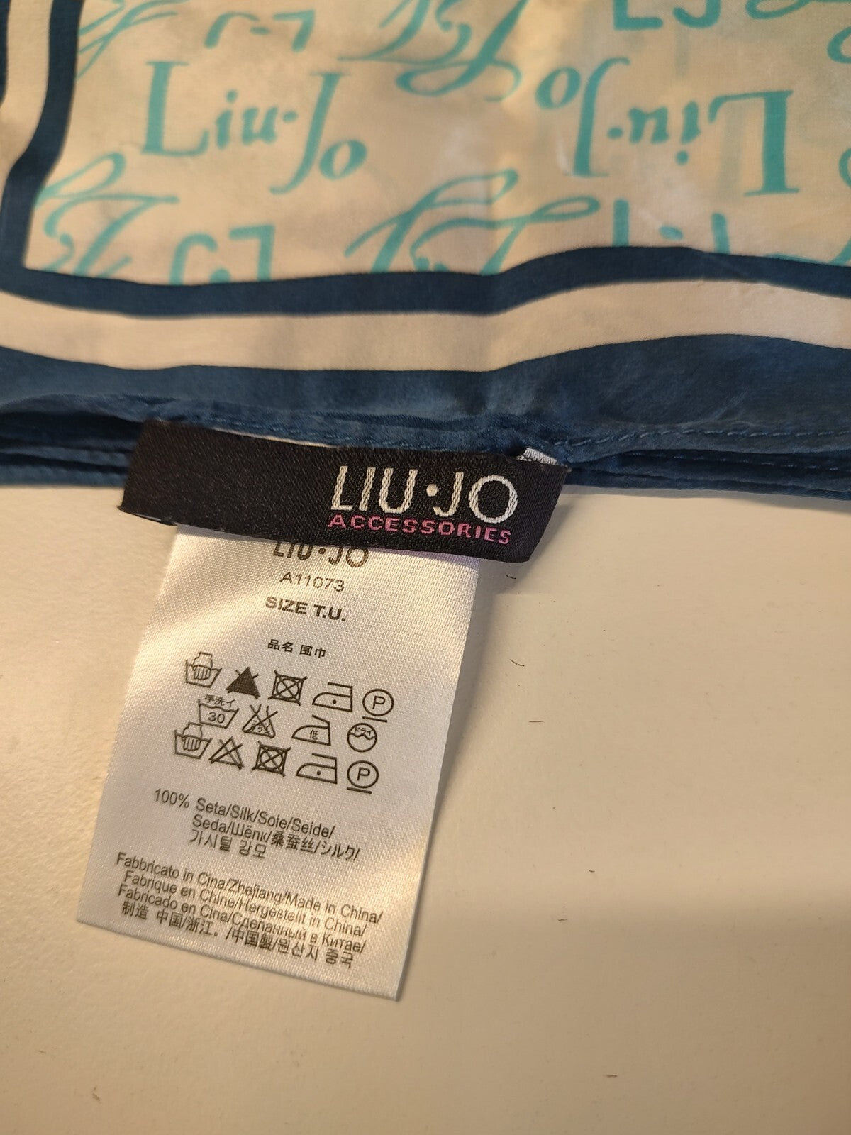 LIU JO FOULARD 100% SILK SETA SCARVES SCARF SQUARE MADE ITALY