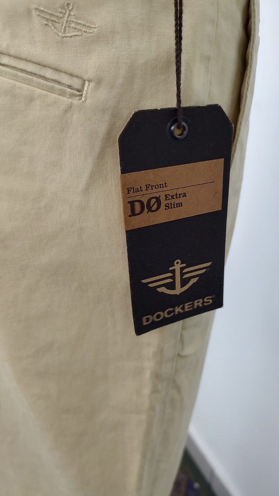 DOCKERS PANTALONE CASUAL UOMO TG 38 MAN VINTAGE PANTS COTONE CON TAG