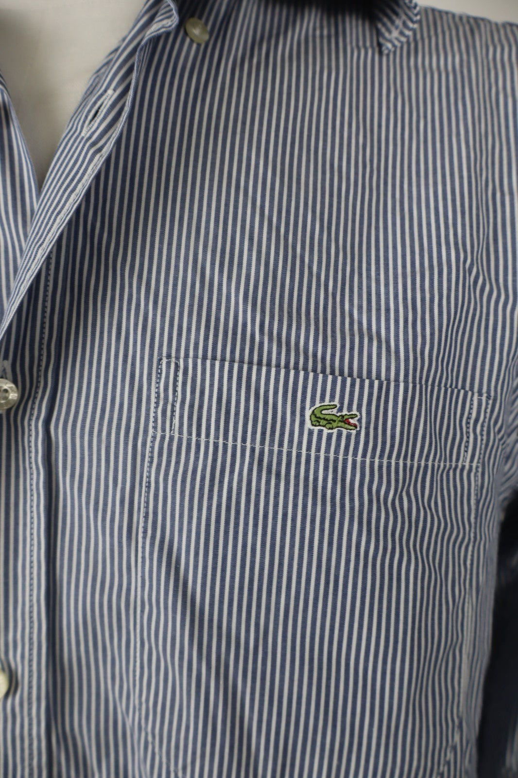 LACOSTE CAMICIA MANICA LUNGA UOMO TG. 40 MAN CASUAL VINTAGE SHIRT COTONE LOGO