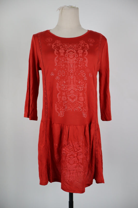 DESIGUAL VESTITO ABITO DONNA TG. L  WOMAN CASUAL VINTAGE DRESS COTONE