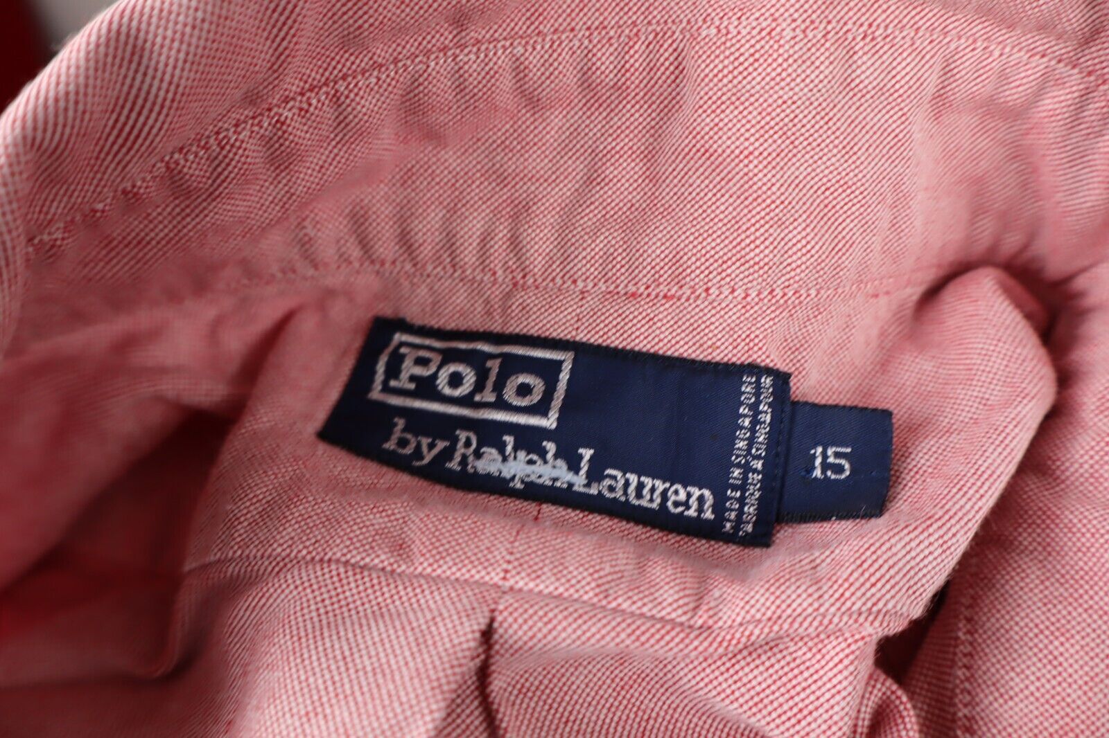 RALPH LAUREN CAMICIA UOMO TG. 15 MAN CASUAL VINTAGE SHIRT COTONE COTTON