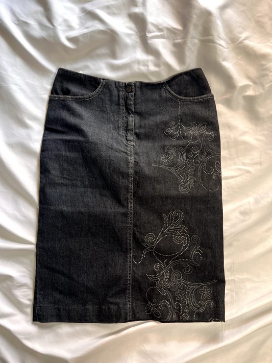 LAURA BIAGIOTTI GONNA DONNA TG. 42 WOMAN VINTAGE SKIRT CASUAL COTONE COTTON