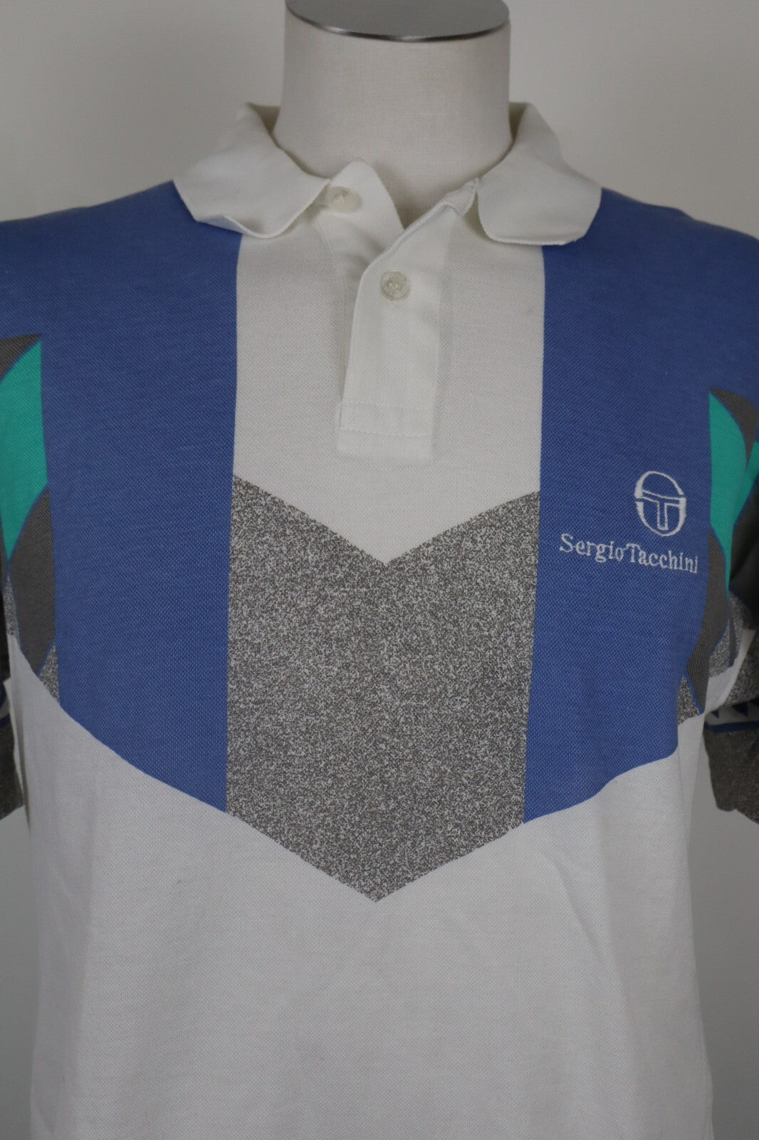 SERGIO TACCHINI TENNIS MAGLIA POLO UOMO TG V MAN SHIRT CASUAL VINTAGE MADE ITALY