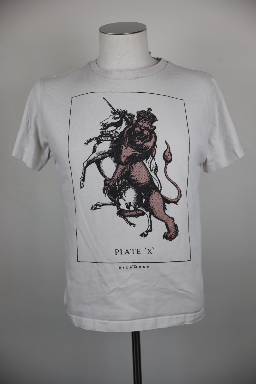 JOHN RICHMOND PLATE X MAGLIA UOMO COTONE TG M MAN COTTON T-SHIRT CASUAL VINTAGE
