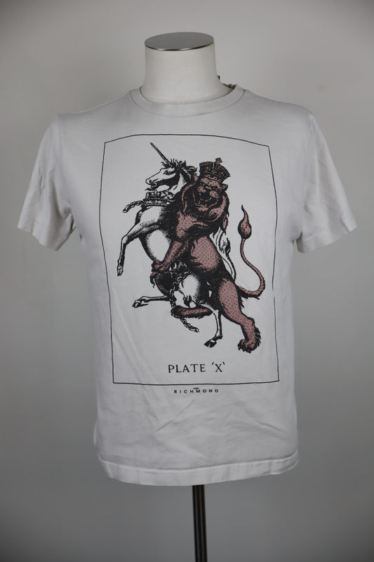 JOHN RICHMOND PLATE X MAGLIA UOMO COTONE TG M MAN COTTON T-SHIRT CASUAL VINTAGE