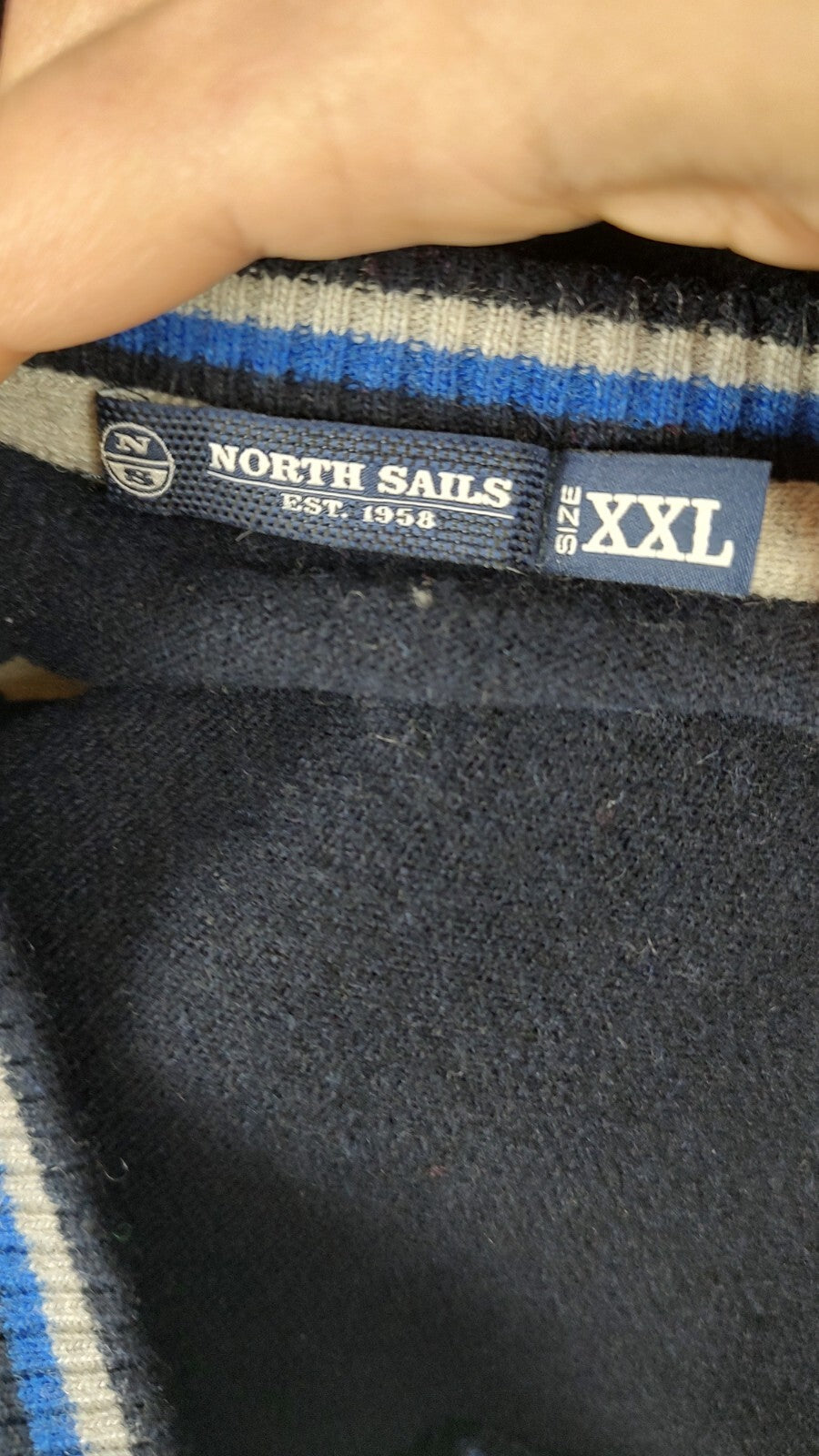 NORTH SAILS MAGLIONE LANA WOOL VINTAGE UOMO Tg. 2XL MAN SWEATER CASUAL